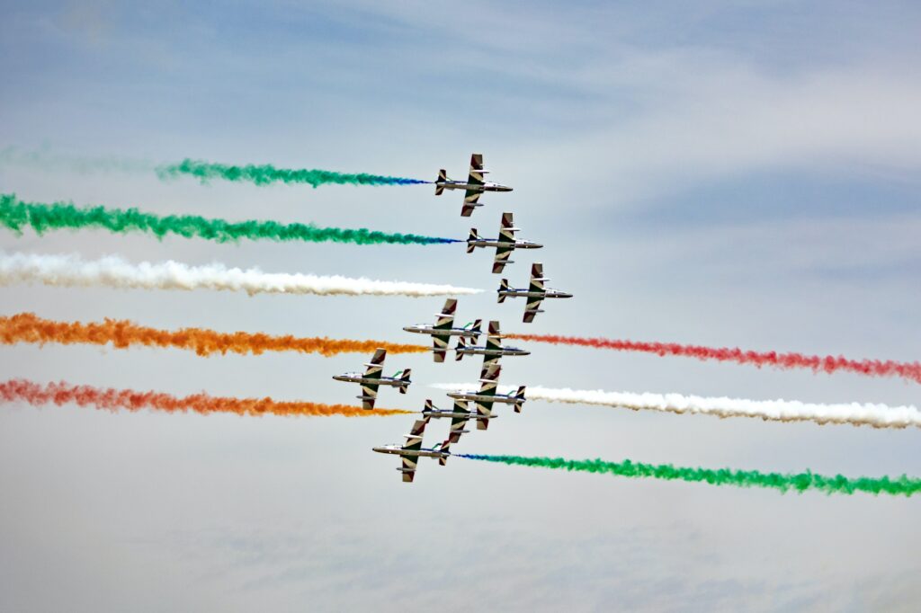 Gardasee: Flugshow des Kunstflugteams Frecce Tricolori 